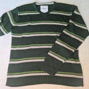 Urban Heritage V-Neck Sweater in Green